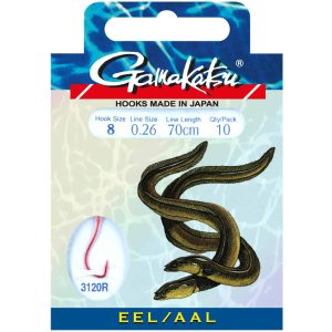 Gamakatsu Aalhaken Booklet Eel 3120R 70cm rot BK-3120R