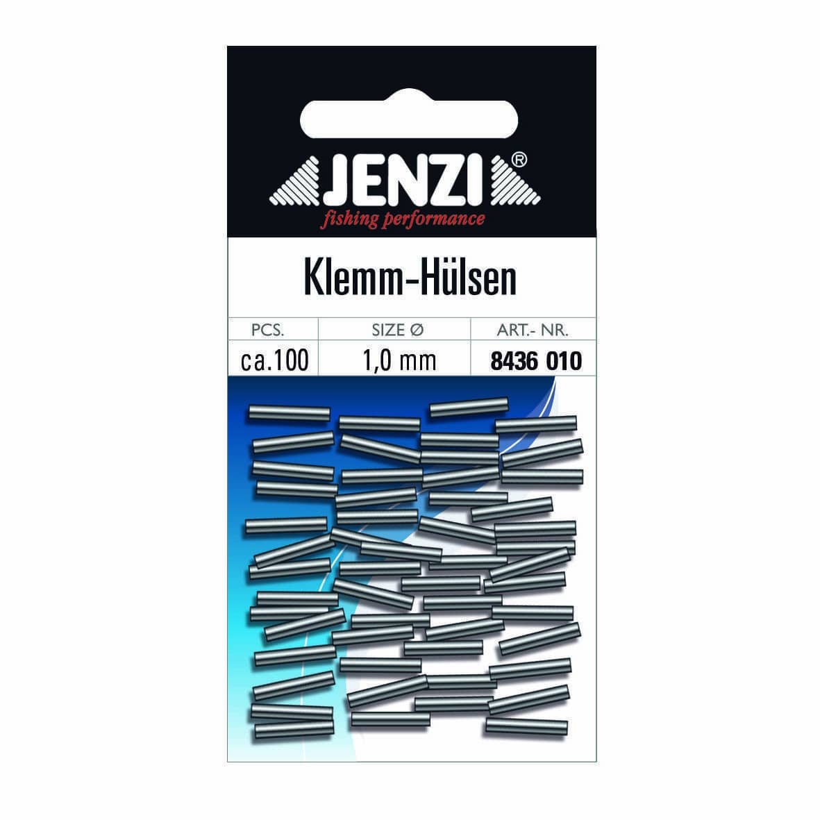 Jenzi Praktisches Klemmhülsen Set mit Hülsenzange und ca 300 Quetschhülsen  (3 Größen: 1,4 mm, 1,6mm & 1,8 mm) + gratis Petri Heil! Aufkleber :  : Sport & Freizeit