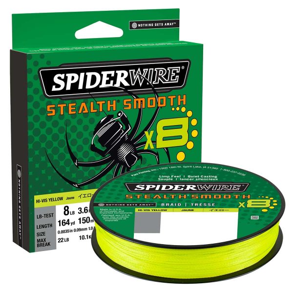 SpiderWire Stealth Smooth8 Hi Vis Yellow Filler 2019 150