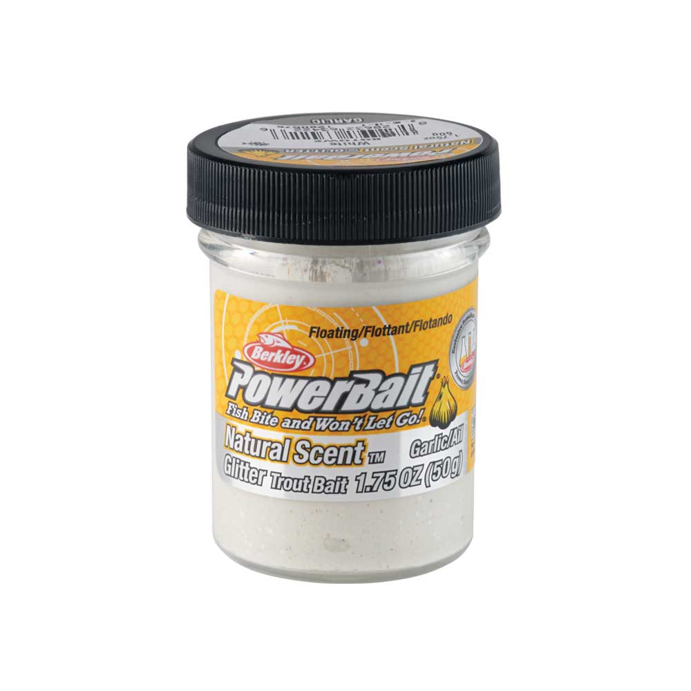 Berkley PowerBait Natural Scent Glitter Garlic 50g - TackleXperts