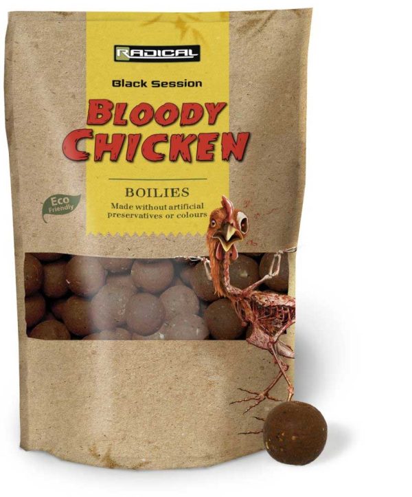 Radical Black Session Boilie Karpfen-Futter 1kg 20mm Bloody Chicken