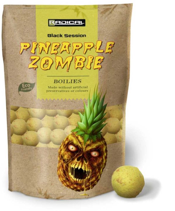 Radical Black Session Boilie Karpfen-Futter 1kg 20mm Pineapple Zombie