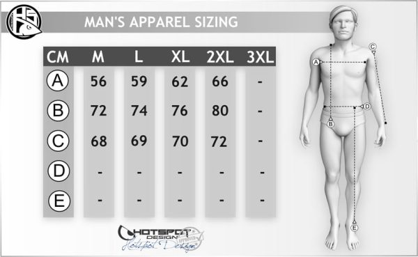 Size chart 0108007 Anorak Carpfishing Mania