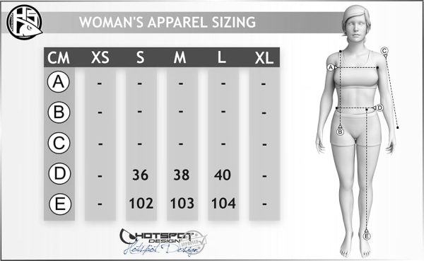 SizeChart0105012 JogpantLadyAngler