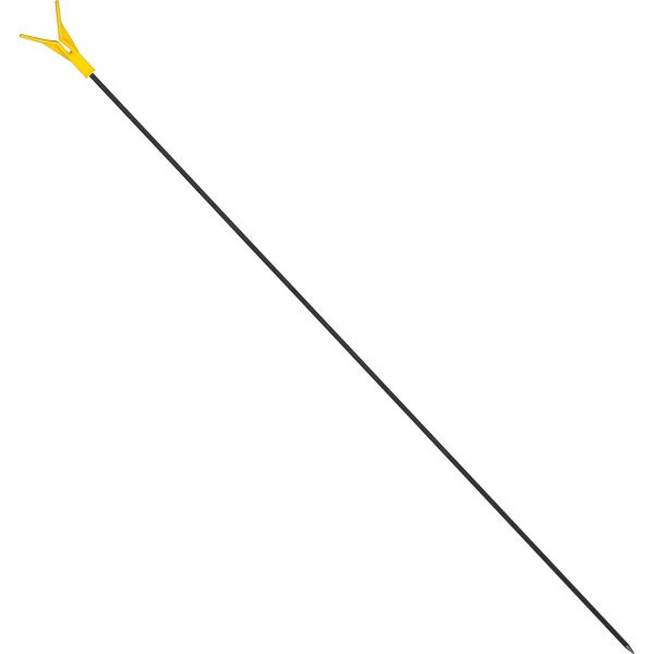 FTM Rutenhalter Metall 80cm gelb Erdspeer mit Rutenauflage