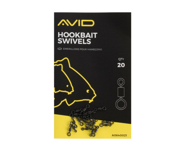 Avid Hookbait Swivels Big Eye Hakenköder Wirbel Hakenwirbel im Blister