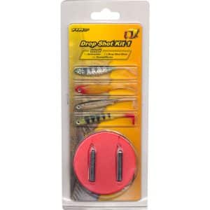 FTM Drop Shot Set Kit 1 Komplett-Set Gummifische Blei Haken Vorfach